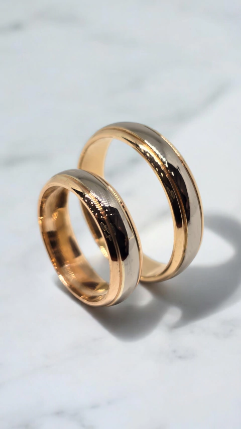 VENEZIA - Italianas Combinadas de Oro 18k 5mm 8.5grs