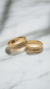 TRICOLOR FRESADAS- Cintas de Oro 18k 7mm 10.5grs - Artebello Joyas