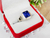 ANILLO CABALLLERO - Plata y Oro - Piedra Azul