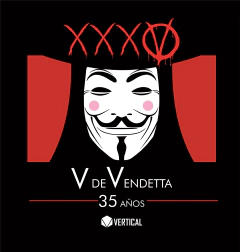 Remera V de Vendetta Vertical