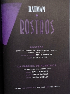 Leyendas del Caballero Oscuro Rostros