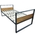 Base Cama Industrial Hierro y Madera Para Colchón Sommier