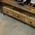 RACK TV INDUSTRIAL CON CAJONERA HIERRO MADERA 65x140x40 - comprar online