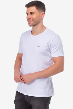 CAMISETA BÁSICA ALGODÃO SUPIMA GOLA REDONDA - Dístico