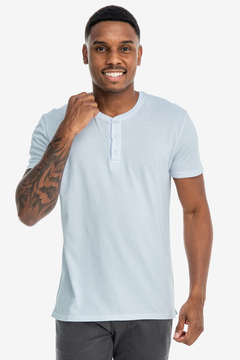 CAMISETA SUPIMA GOLA HENLEY - Dístico