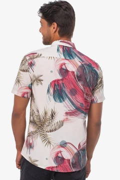 CAMISA ESTAMPADA ARARA VERMELHA - Dístico