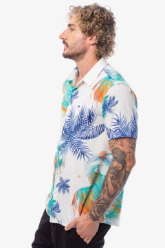 CAMISA ESTAMPADA ARARA VERMELHA - loja online
