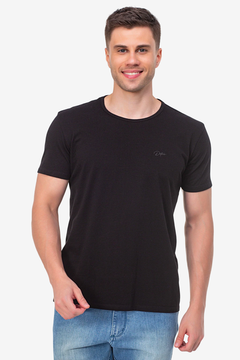 CAMISETA BÁSICA ALGODÃO SUPIMA GOLA REDONDA na internet