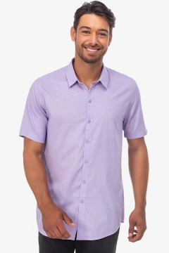 CAMISA MANGA CURTA LILÁS