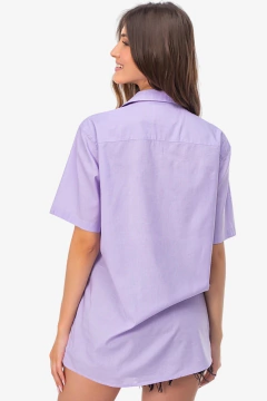 CAMISA MANGA CURTA LILÁS - Dístico