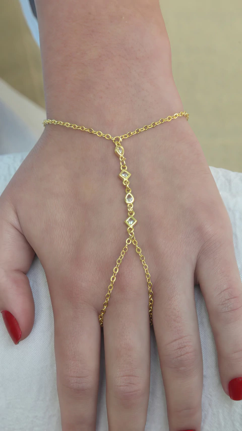Handchain Elementos Banhada a Ouro 18k - comprar online
