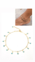 Tornozeleira Blue Banhada a Ouro 18k - comprar online