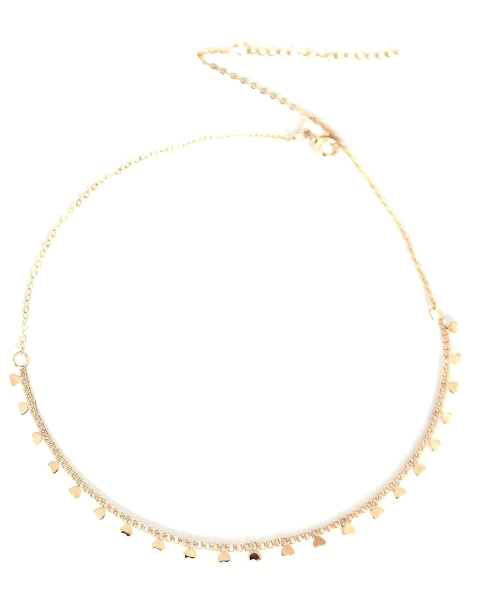Choker Little Hearts Dourada: 3 milésimos ouro 18k - comprar online
