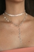 Choker Bolinhas e Gravatinha Cristal Hearts Pratas