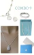 COMBO 9 DIA DAS MÃES PRATA - 3 produtos: colar, choker e anel + envelope com cartão e sacola personalizada - buy online