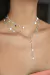 Choker e Gravatinha Cristal Hearts Pratas
