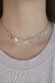 Choker Olho Zircônia Gotinhas Banhada à Prata