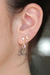 Brinco Pingente Gota Rosa Banhado a Ouro 18k - comprar online