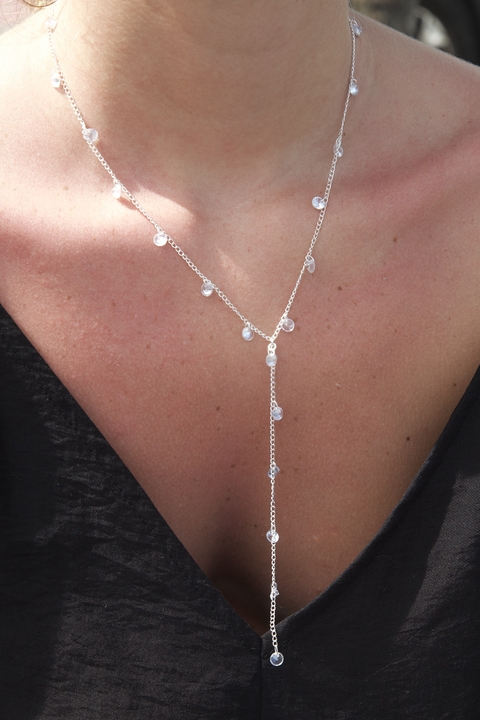 Gravatinha Brilhantes Banhada à Prata - buy online