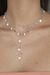 Gravatinha Cristal Hearts Prata - comprar online