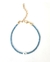 Pulseira Cristais Grega Azul Mar Banhada a Ouro 18k