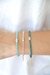 Pulseira Cristais Grega Azul Piscina Banhada a Ouro 18k
