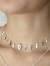 Choker Illusion Hamsá Banhada à Prata