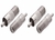 4 conectores RG 59 fêmea para macho RCA
