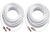 Par De 20m Coaxial Ponto Escravo Pra Receptor Parabólica com Emenda RCA - comprar online