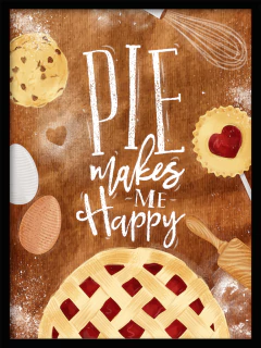 CUADRO PIE MAKES ME HAPPY VINTAGE