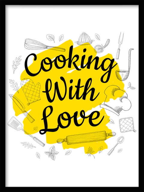 CUADRO COOKING WHIT LOVE