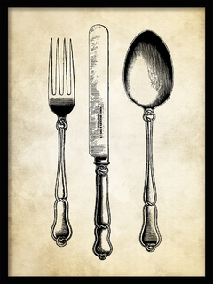 CUADRO TENEDOR CUCHILLO Y CUCHARA