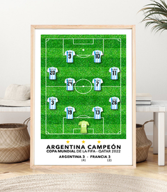 CUADRO ARGENTINA CAMPEÓN MUNDIAL 2022 - FORMACIÓN