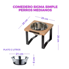 Comedero SIGMA simple - perros medianos en internet
