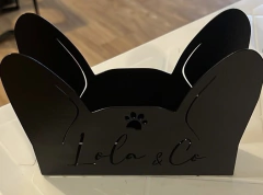 Bebedero en Altura doble con logo - Acero