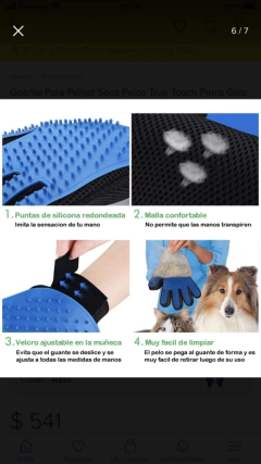 Cepillo Guante Masajeador True Touch Mascotas Sacapelos Y Masajeador - comprar online