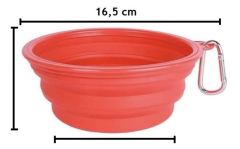 Comedero / bebedero plegable de silicona - Happy Pets