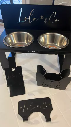 Bebedero en Altura doble con logo - Acero en internet