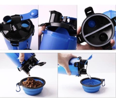 Imagen de Contenedor De Comida Y Agua Para Mascotas Con plato plegable