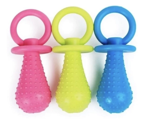 Mordillo chupete grande con cascabel - varios colores - comprar online