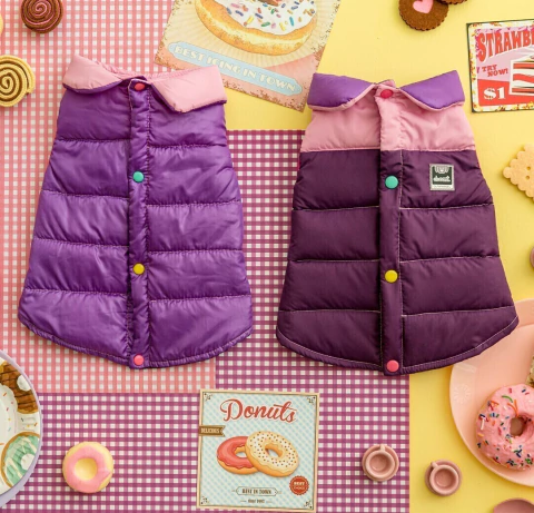 Chaleco reversible EleCant "Donuts" - para perros - OPORTUNIDAD detalle en tela - comprar online