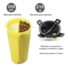 Contenedor De Comida Y Agua Para Mascotas Con plato plegable - tienda online