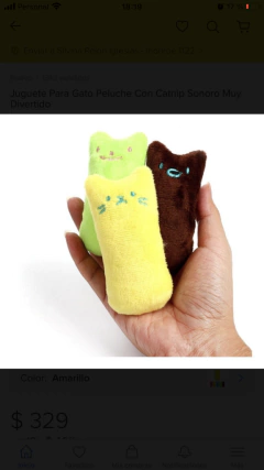 Juguete para gatos peluche con Catnip sonoro muy divertido en internet