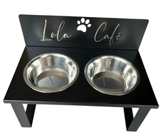 Bebedero en Altura doble con logo - Acero - comprar online