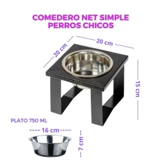 Comedero NET simple - perros chicos en internet