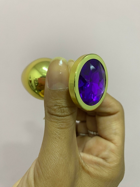 Plug Redondo Dourado - comprar online