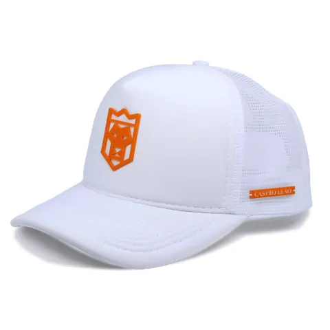 Boné Branco Tag Laranja