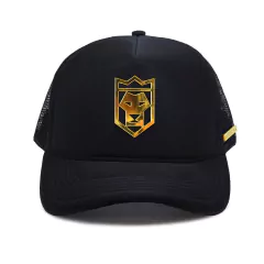 Boné Preto com Tag Dourada Espelhada na internet