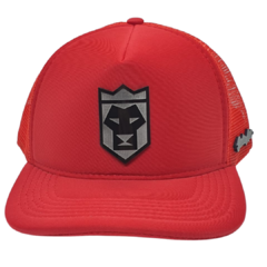 Boné Vermelho Tag Preta Gravada - comprar online