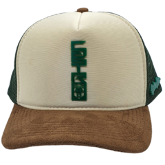 Boné Frente Bege Aba Camurça Caramelo Rede Verde Tag Verde - comprar online
